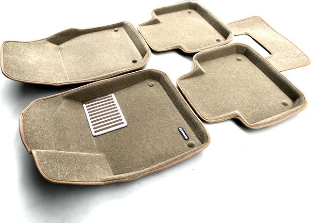 Коврики текстильные Euromat 3D Lux для салона Volkkswagen Touareg III 2018-2026 Бежевые. Артикул EM3D-004106T