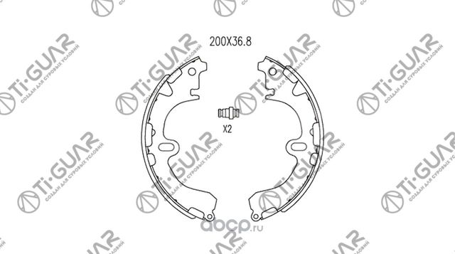 Тормозные колодки (TI-Guar). Артикул TGD1030