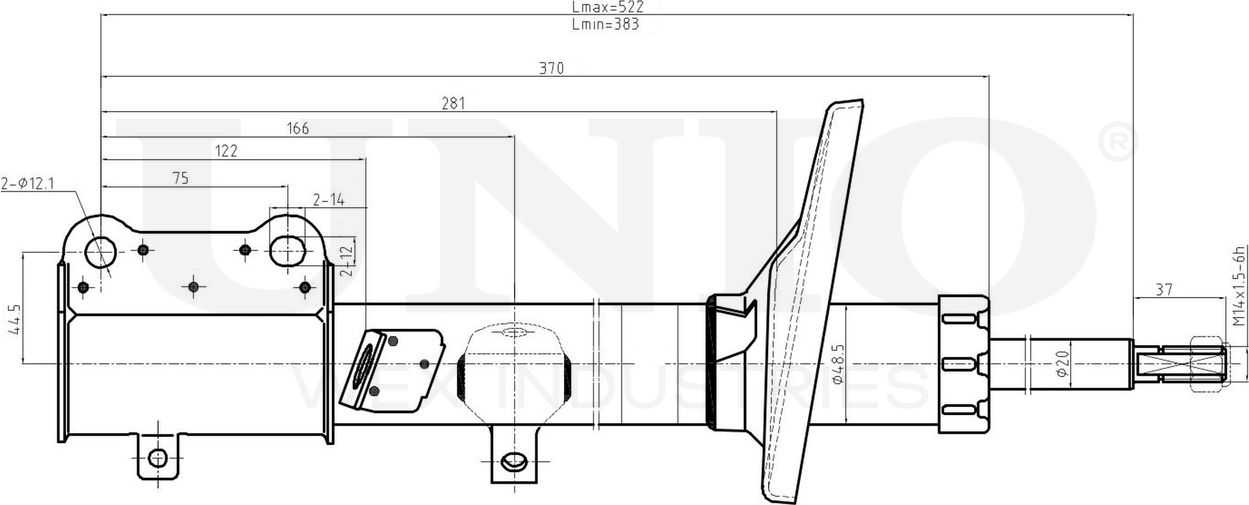 Амортизатор подвески (Unio). Артикул SAB-10065