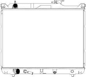 Радиатор охлаждения двигателя Sakura для Suzuki Grand Vitara II 2001-2003. Артикул 3431-1003