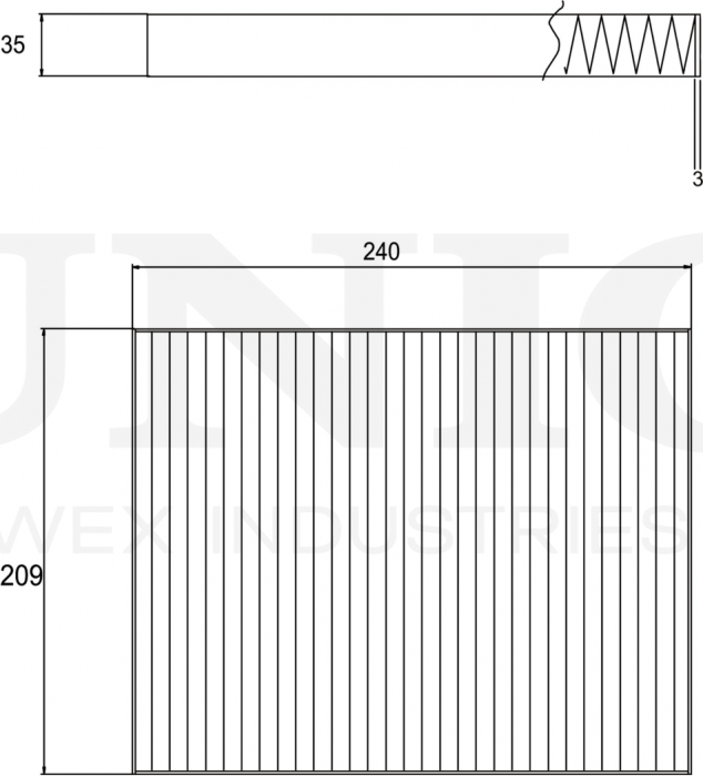 Фильтр салона (Unio). Артикул FLT-40015P