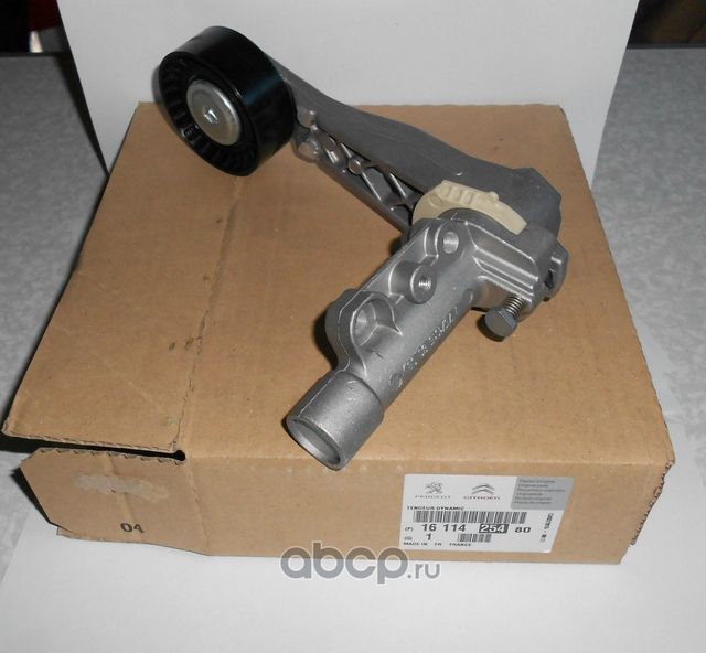 Натяжной ролик (натяжитель) приводного поликлинового ремня PSA. Артикул 1611425480