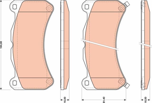 Тормозные колодки TRW передние для Lexus IS II 2007-2013. Артикул GDB3489