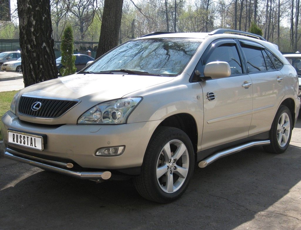 Защита RusStal переднего бампера d63/42 (секции) для Lexus RX 300/330/350 2003-2008. Артикул LRZ-000390