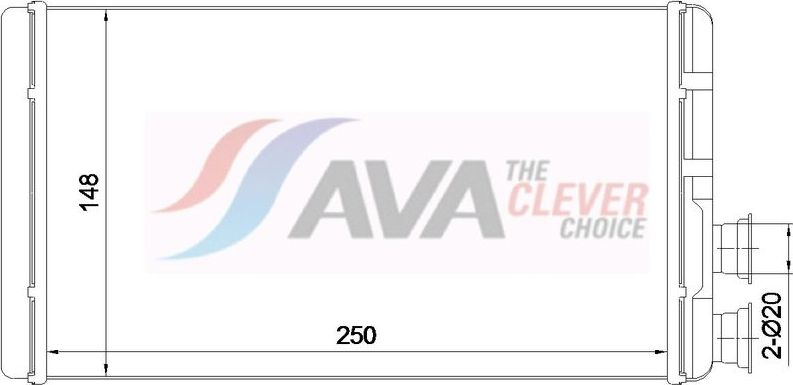 Радиатор отопителя (печки) AVA для Audi A4 allroad V (B9) 2016-2026. Артикул AI6469