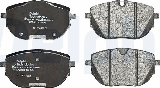 Тормозные колодки Delphi (Low-Metallic). Артикул LP3651
