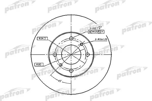 Тормозной диск Patron. Артикул PBD4169