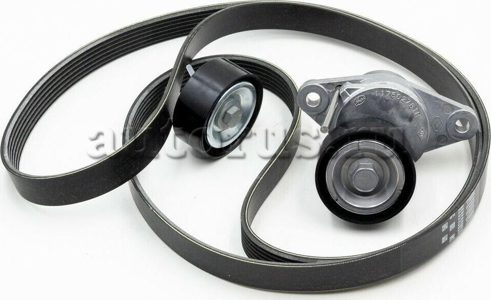 Приводной ремень поликлиновой с роликами (комплект) Renault. Артикул 117206746R
