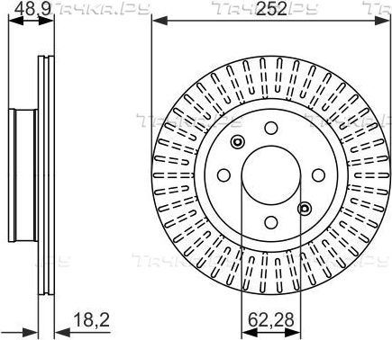 Тормозной диск Bosch передний для Kia Picanto I 2005-2011. Артикул 0 986 479 770