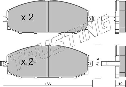 Тормозные колодки Trusting. Артикул 422.0