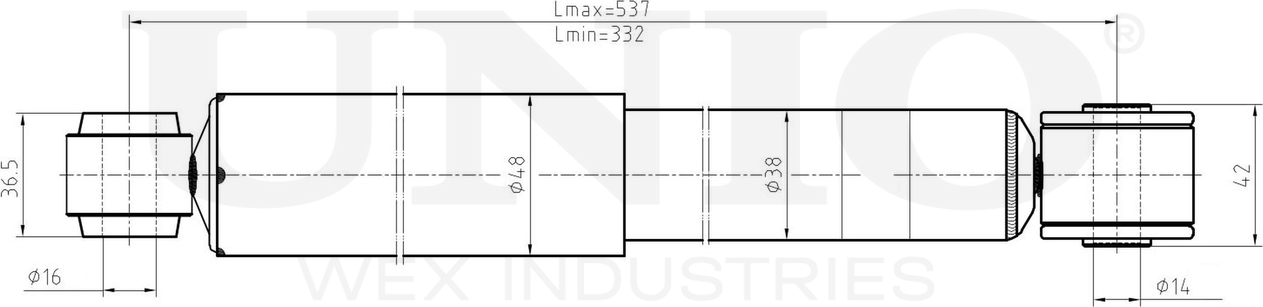 Амортизатор подвески (Unio). Артикул SAB-10414