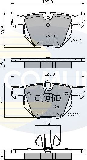 Тормозные колодки Comline Comline. Артикул CBP01671