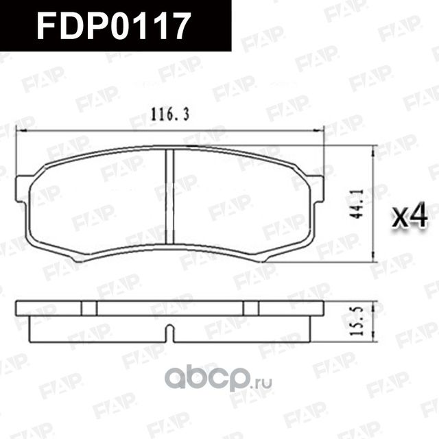 Колодки тормозные задние (FAP). Артикул FDP0117