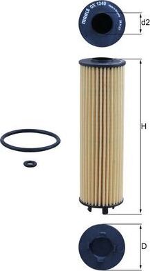 Масляный фильтр Mahle. Артикул OX 1340D