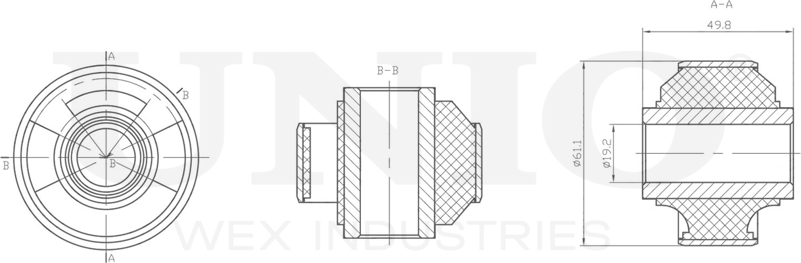 Сайлентблок рычага подвески (Unio). Артикул RMP-20288