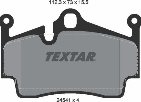 Тормозные колодки Textar Q+ задние для Porsche Cayman I (987) 2006-2012. Артикул 2454101