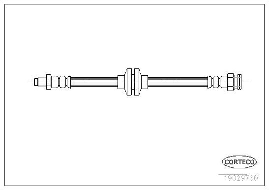 Тормозной шланг Corteco задний для Alfa Romeo 156 I 1997-2006. Артикул 19029780