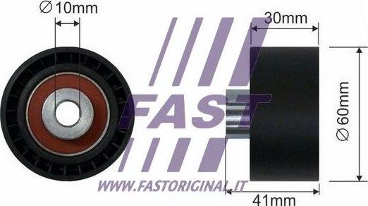 Натяжной ролик (натяжитель) ремня ГРМ Fast (полимерный материал). Артикул FT44087