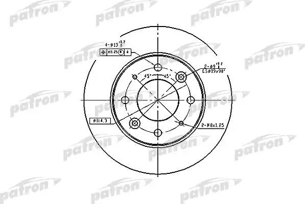 Тормозной диск Patron. Артикул PBD4171