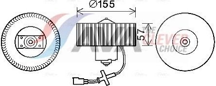 Вентилятор, мотор печки (отопителя) салона AVA для Mazda 121 III 1996-2003. Артикул FD8568
