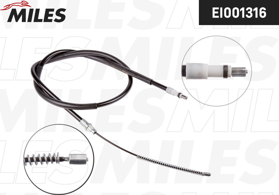 Трос ручника (тросик ручного тормоза) Miles. Артикул EI001316