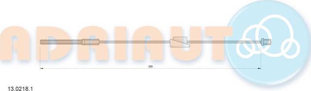 Трос ручника (тросик ручного тормоза) Adriauto передний для Mazda 2 I (DY) 2003-2007. Артикул 13.0218.1