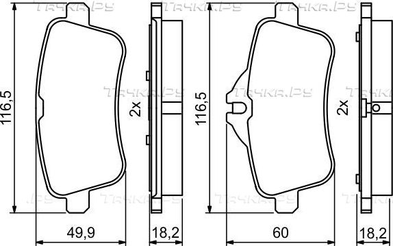 Тормозные колодки Bosch. Артикул 0 986 495 403