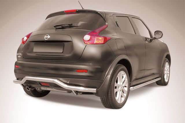 Защита Slitkoff заднего бампера d57 волна для Nissan Juke 4WD 2010-2019. Артикул NJ4WD-009