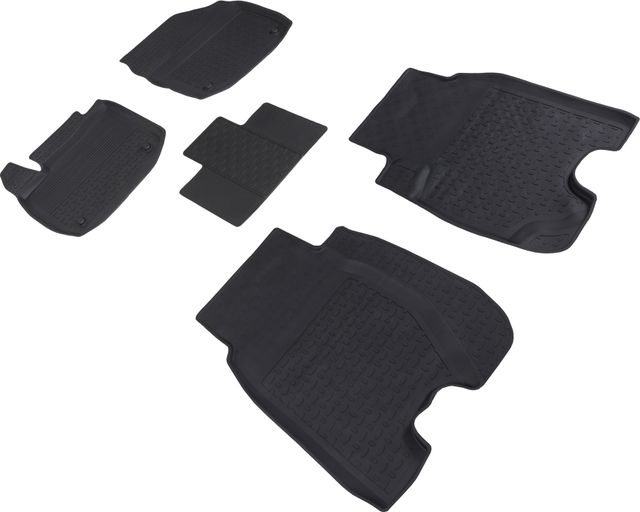 Коврики резиновые Seintex с высоким бортиком для салона Honda Civic хэтчбек 5-дв. 2012-2026. Артикул 84994