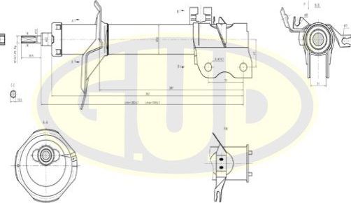 Амортизатор G.U.D.. Артикул GSA334361