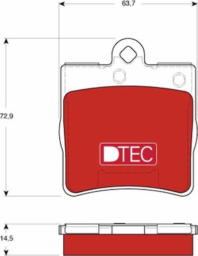 Тормозные колодки TRW DTEC COTEC. Артикул GDB1545DTE