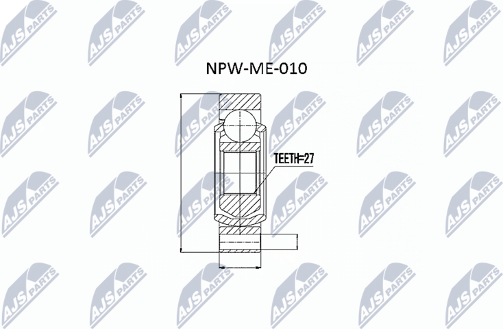 Шрус внутренний (граната) NTY. Артикул NPW-ME-010