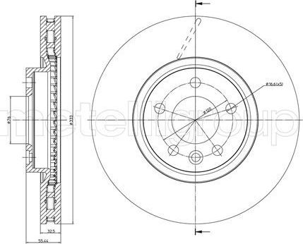 Тормозной диск Metelli. Артикул 23-0727C