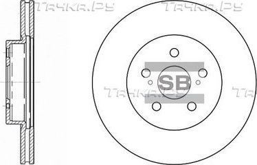 Тормозной диск Sangsin Hi-Q передний для Toyota Allion II 2007-2026. Артикул SD4001