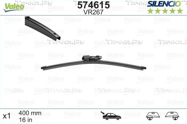 Щетка стеклоочистителя (дворник) Valeo задняя для Skoda Scala I 2019-2026. Артикул 574615