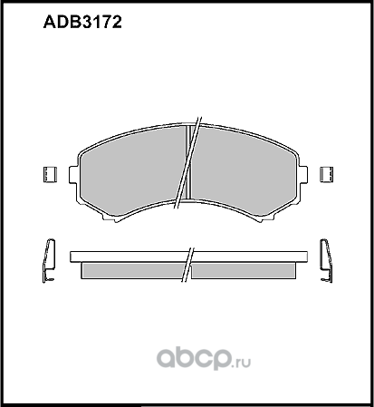 Колодки тормозные дисковые передние Allied Nippon HD ADB3172HD Япония 1/10 компл Allied Nippon. Артикул ADB3172HD