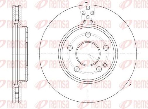 Тормозной диск Remsa. Артикул 61029.10