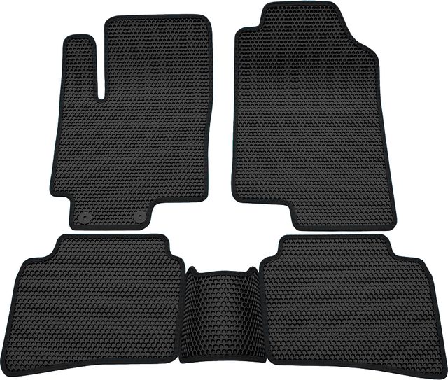 Коврики Rezkon EVA Соты для салона Hyundai Solaris II 2017-2026 Черный кант. Артикул 9120050201