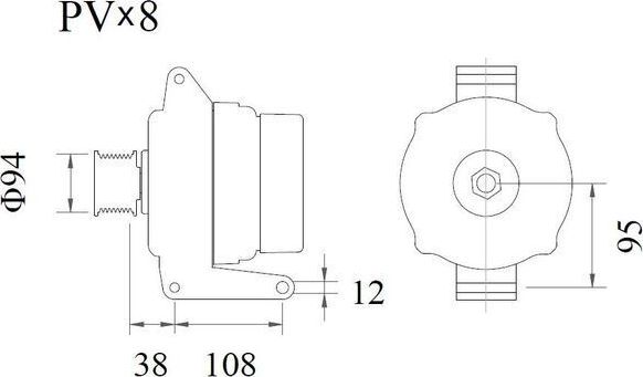 Генератор Mahle. Артикул MG 934