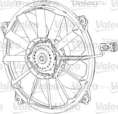 Вентилятор радиатора двигателя Valeo для Peugeot Partner II 2008-2020. Артикул 696091