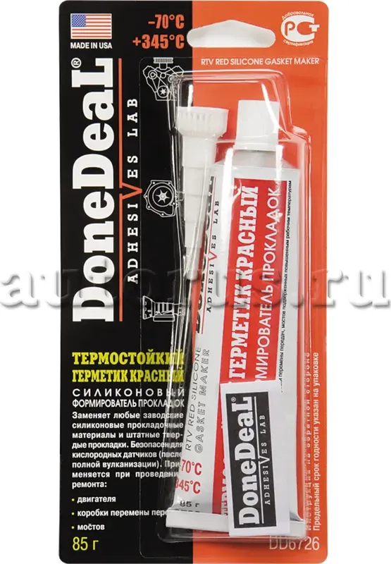 Формирователь прокладок силикон. термост. красный  85 г (Donedeal). Артикул dd6726