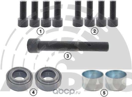 Р/к суппорта [Винт M16x1,5x40мм-4,Винт M14x1,5x40мм-4,Винт M18x1,5x120мм-1,Пыльн (Andac). Артикул 081020256