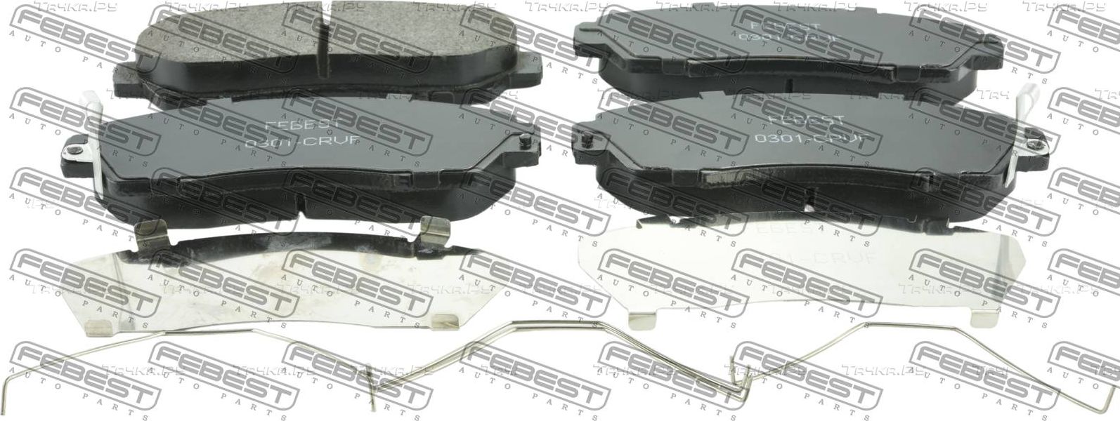 Тормозные колодки Febest передние для Honda CR-V III 2007-2012. Артикул 0301-CRVF