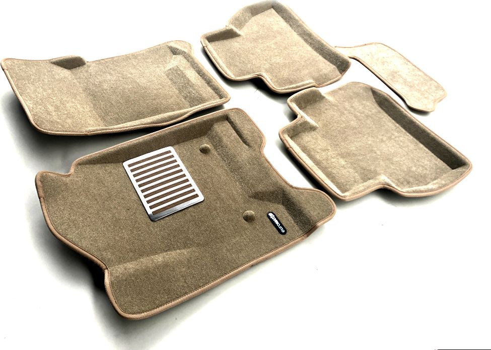 Коврики текстильные Euromat 3D Lux для салона Cadillac Escalade IV 2014-2020 Бежевые. Артикул EM3D-001306T