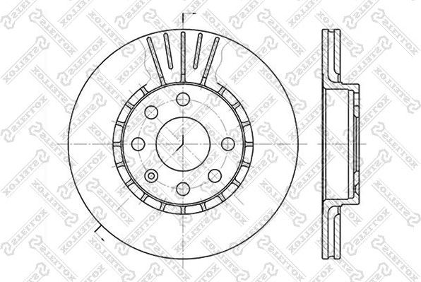 Тормозной диск Stellox передний для Opel Tigra A 1994-2000. Артикул 6020-3617V-SX