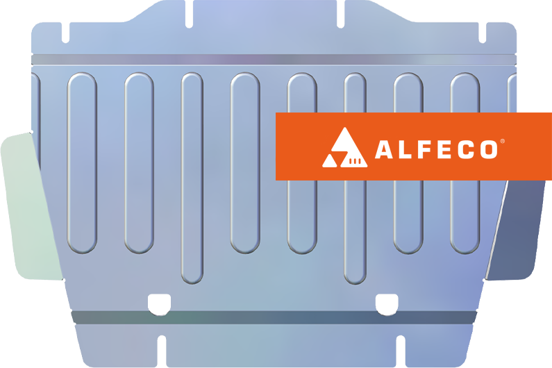 Защита алюминиевая Alfeco для картера и редуктора переднего моста Oting Paladin 4WD 2023-2026. Артикул ALF.72.02al