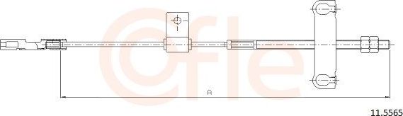 Трос ручника (тросик ручного тормоза) Cofle для Ford Transit VI 2000-2006. Артикул 92.11.5565