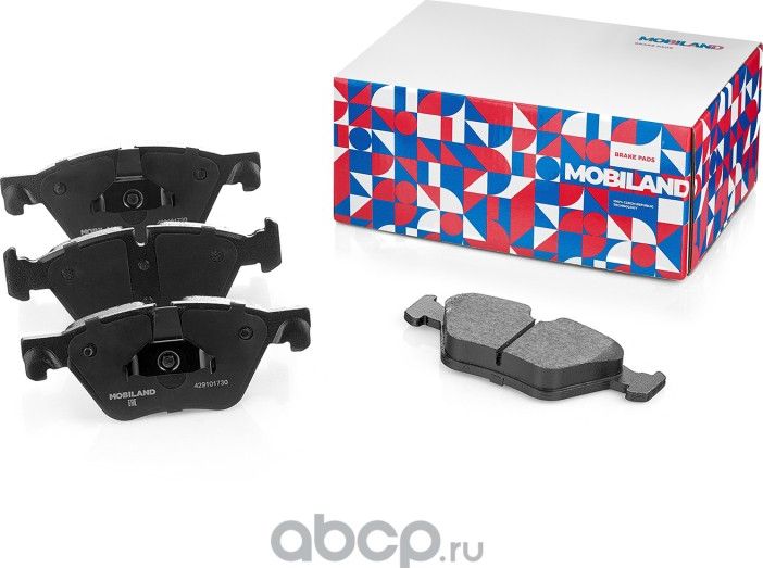 Колодки тормозные дисковые передние (4 шт.) с п/шум. пласт. BMW 5 SERIES (E60) (Mobiland). Артикул 429101730