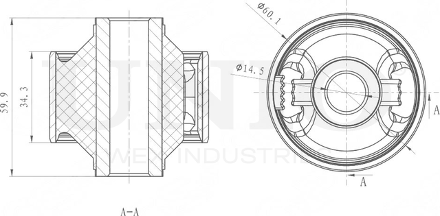 Сайлентблок рычага подвески (Unio). Артикул RMP-20499