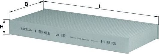 Салонный фильтр Mahle для Renault Twingo I 1993-2012. Артикул LA 237